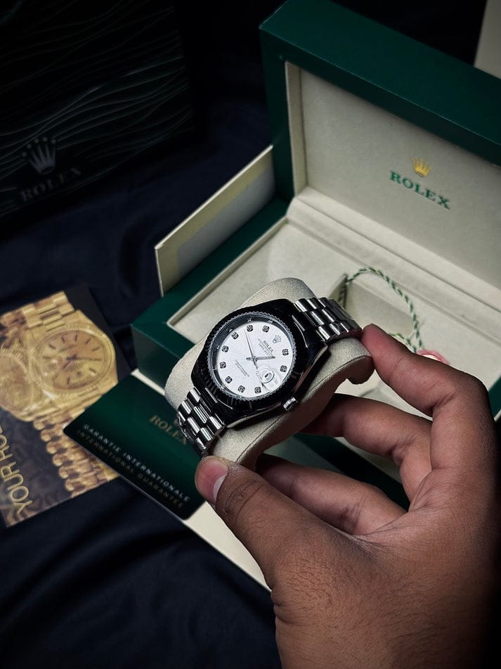 Rolex Date-Just Kangaroo ( Silver - White )