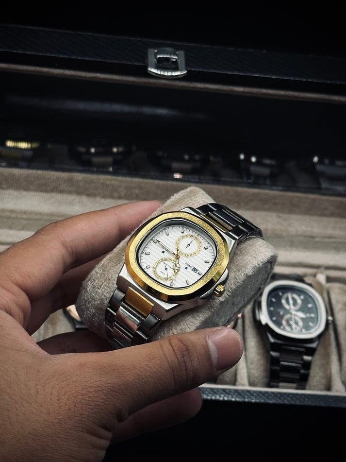 Patek Philippe Square ( Two-Tone - White )