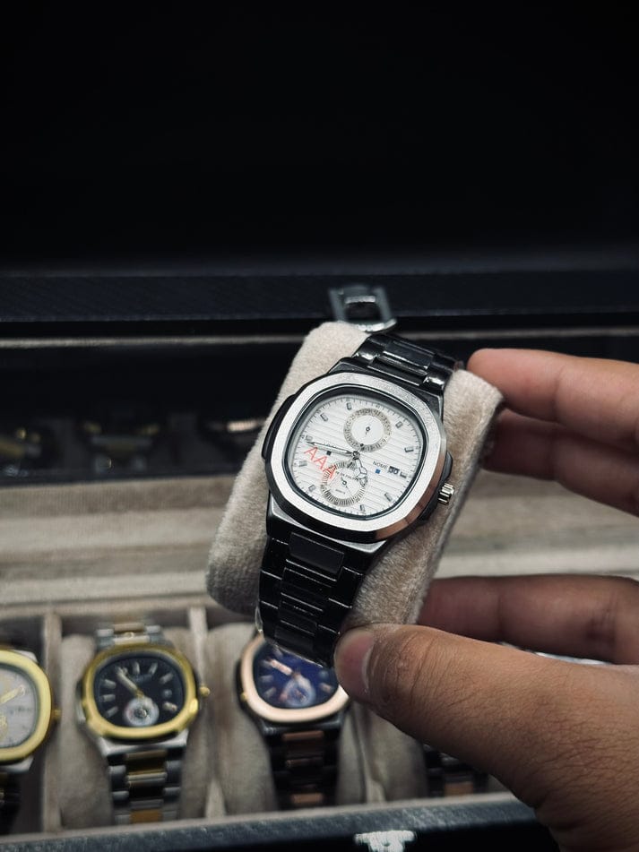 Patek Philippe Square ( Silver - White )