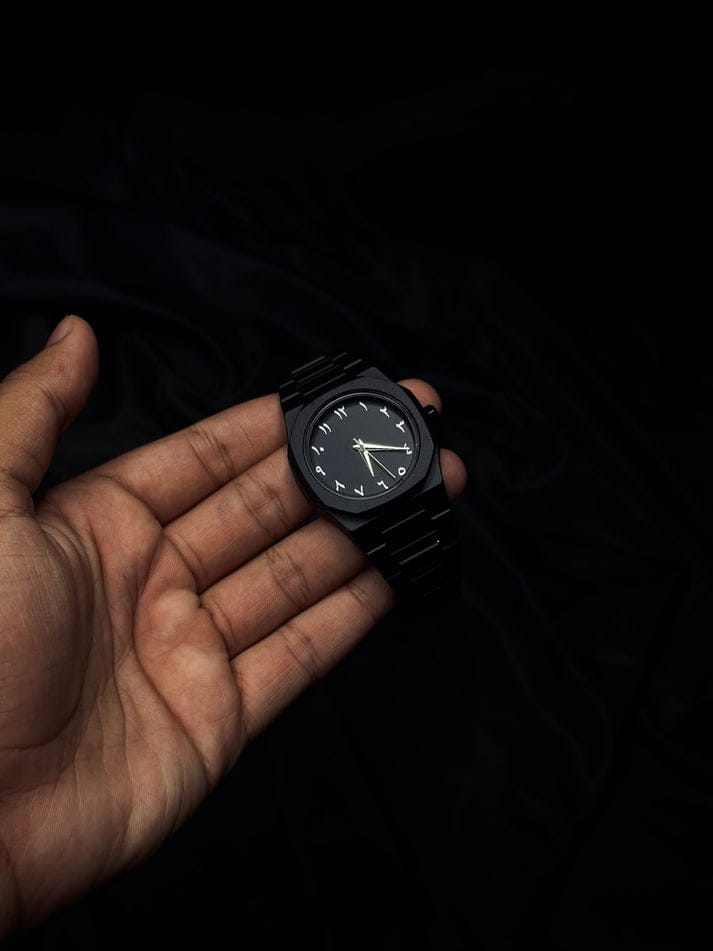 Black Arabic Aura ( Black - Silver Digits )