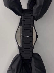 Black Arabic Aura Marble ( Sky Blue & Grey - Silver Digits )