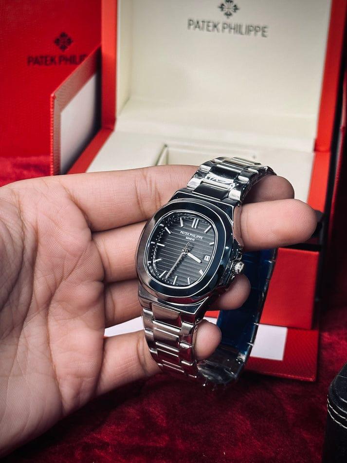 Patek Philippe Geneve ( Silver - Black )