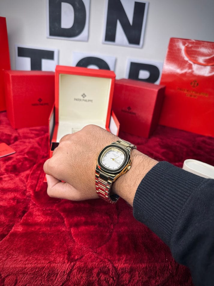 Patek Philippe Geneve ( Gold - White )
