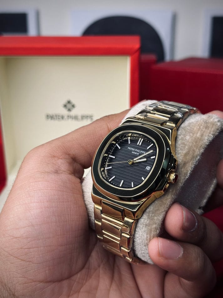 Patek Philippe Geneve ( Gold - Black )