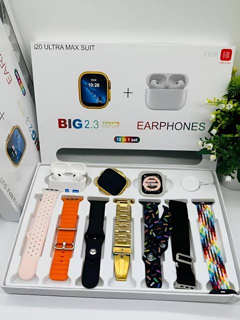 i20 Ultra Max + Airpods Pro 2 (10 in 1)