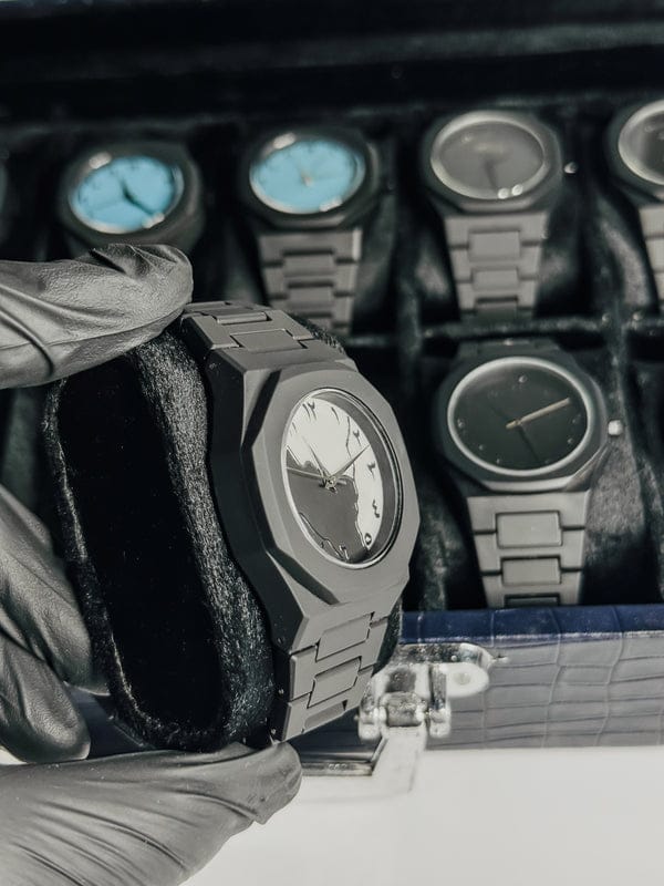 Arabic Aura Watch ( Black - Grey Dial )