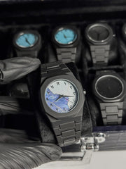 Arabic Aura Watch ( Blue - Grey Dial)