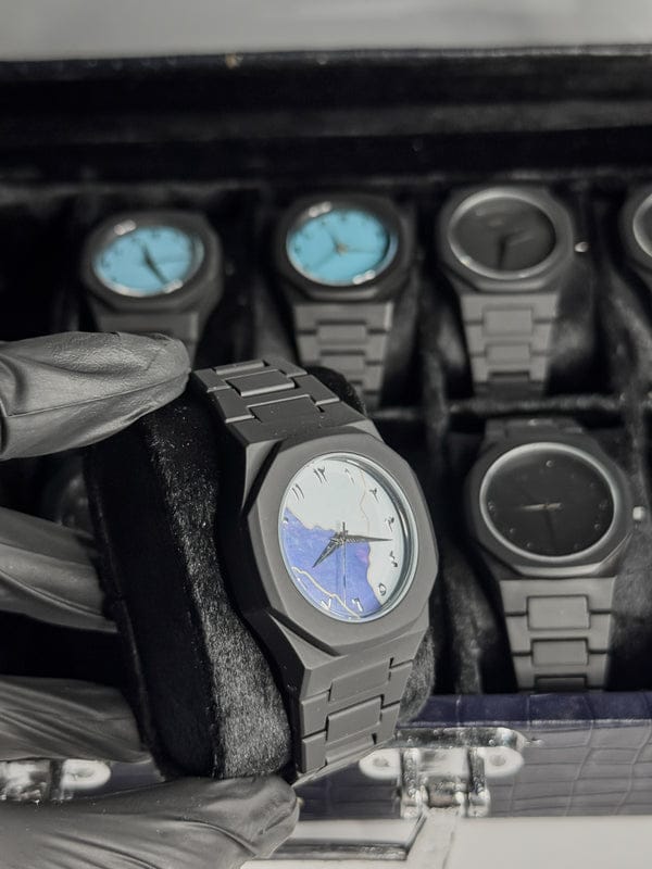 Arabic Aura Watch ( Blue - Grey Dial)