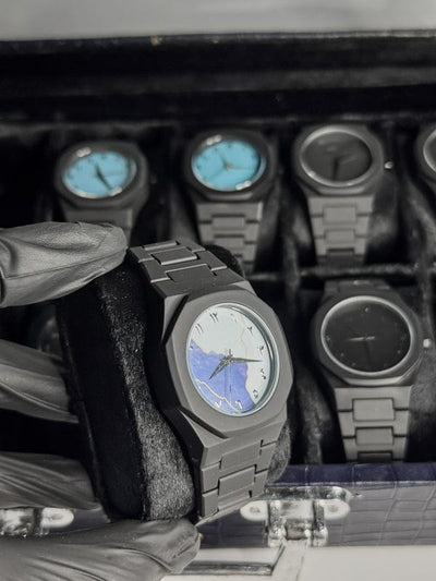 Arabic Aura Watch ( Blue - Grey Dial)