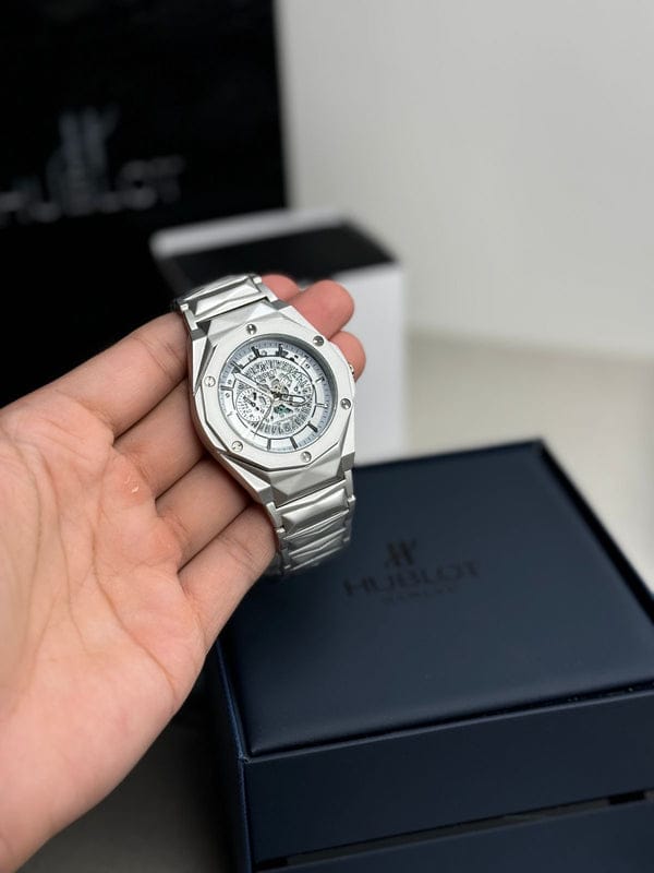 Hublot Cut ( White Chrono Dial )