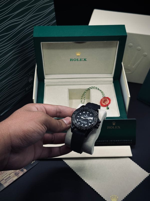 Rolex Yatch Master (silicone straps - Black )