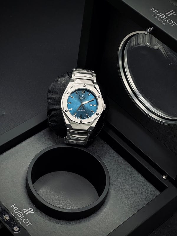 Hublot Cut Rotating Back ( Blue Dail )