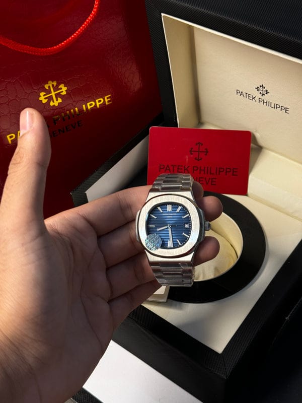 Patek Philippe Geneve Master Automatic ( Silver - Blue )